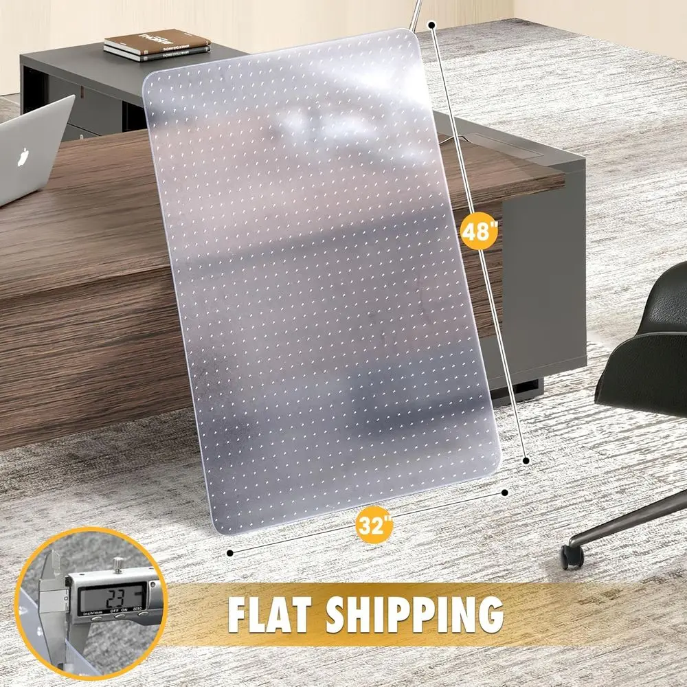 Alas Kursi Kantor untuk Karpet, 32 inci x 48 inci, Alas Kursi Komputer Kokoh untuk Lantai Berkarpet, Anti-Selip Pelindung Lantai Karpet