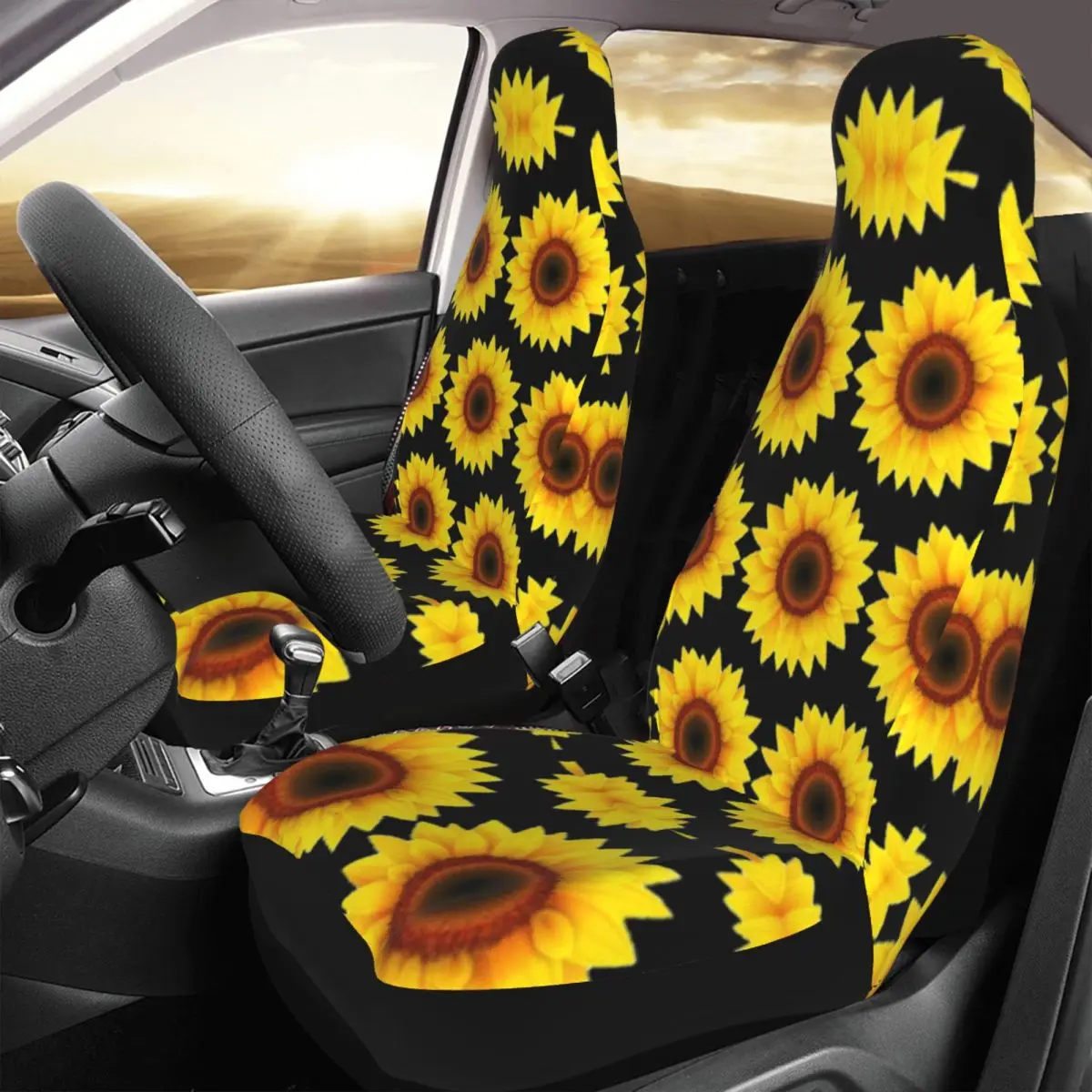 Autism Sunflower Print Universal Car Seat Cover Waterproof Women Autism Awareness Seat Cushion/Cover  Polyester Car Styling