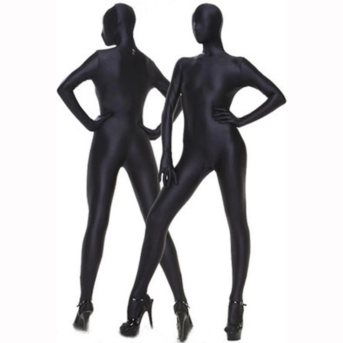 

Woman Bodystocking Tights Invisible Zip Open Crotch Cosplay Costume Zentai Stage Costumes Body Shaping Full Wrap Sexy Jumpsuits