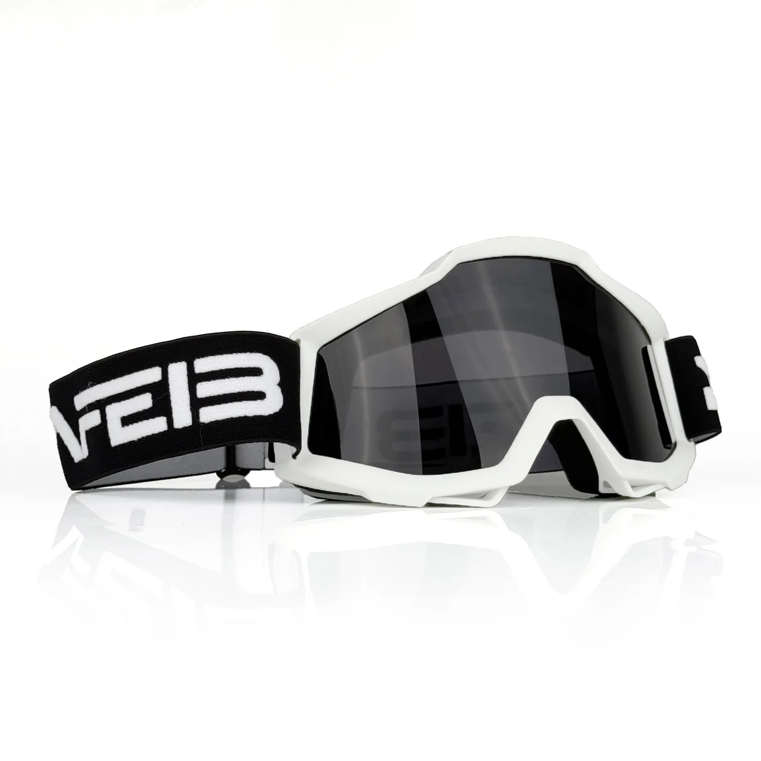 แว่นตาสำหรับขี่มอเตอร์ไซค์วิบากสีดำแบบ unisex 1 ชิ้น - ป้องกันรังสียูวี 400 ป้องกันฝ้า ทนต่อแรงกระแทก สำหรับหมวกกันน็อคจักรยานวิบาก