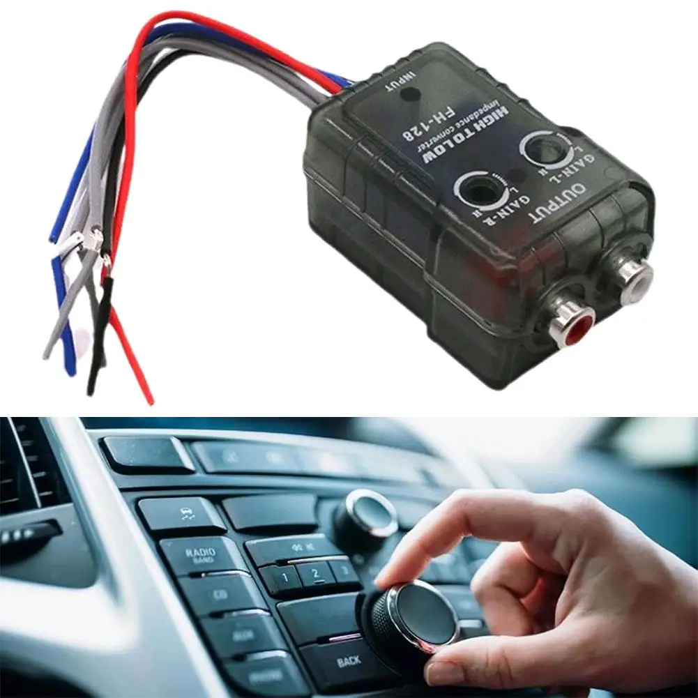 

High Level Speaker Signal To Low Level RCA Adapter Car Audio High To Low Subwoofer Converter Car Audio Accessories