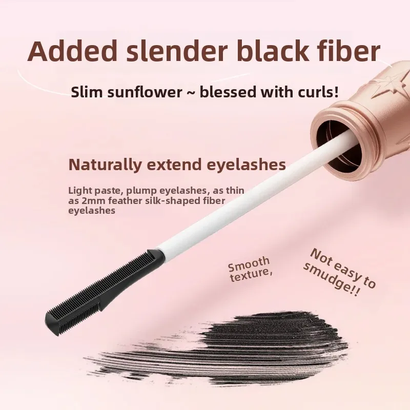 Zijdevezel Lash Mascara Natuurlijke langere en dikkere wimpers Waterdicht Langdurig Veegvast Hypoallergeen Duurt de hele dag mee