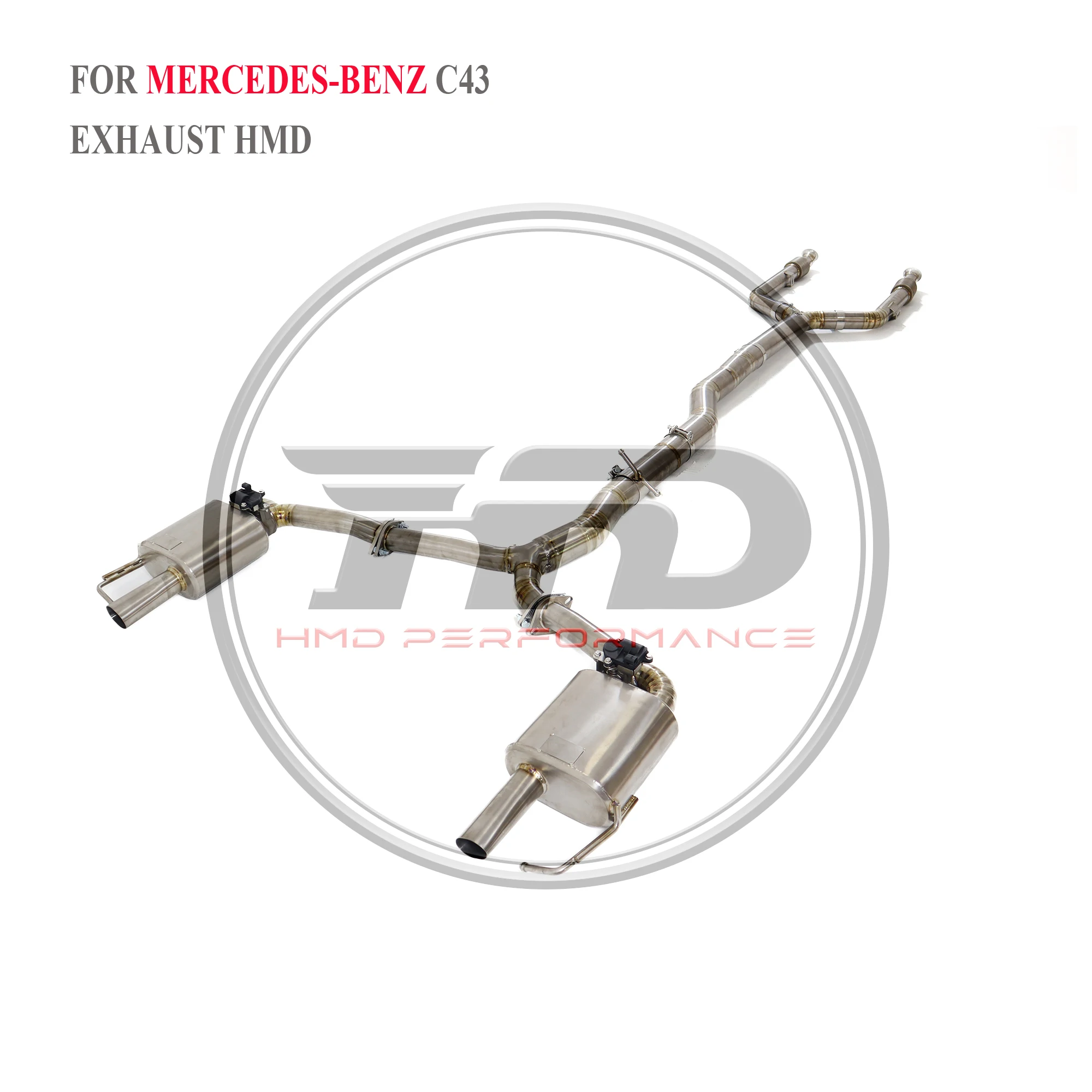 

HMD Titanium exhaust System Catback Mercedes-Benz GLE GLE43 AMG electronic valve Automotive accessories Silencer tube