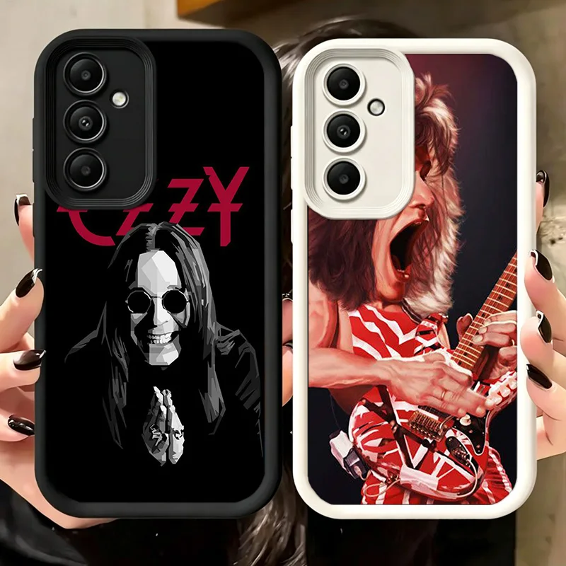 Eddie Van Halen Graphic Guitar Phone Case For Samsung A54 A53 A52S A14 A13 A12 A23 A33 A34 A04S A03S A02 Galaxy A22 A24 A32 A73