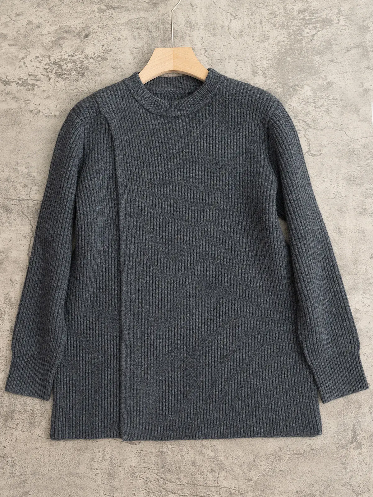 

New Autumn/Winter High-Quality Mid-Length Stylish And Versatile Women'S Round Neck Knit Sweater