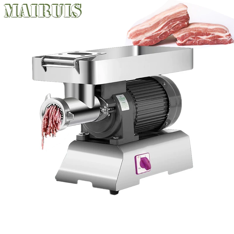 

Meat Grinder Commercial Electric Stainless Steel High Power Table Top Automatic Frozen Chicken Rack With Rib Beef