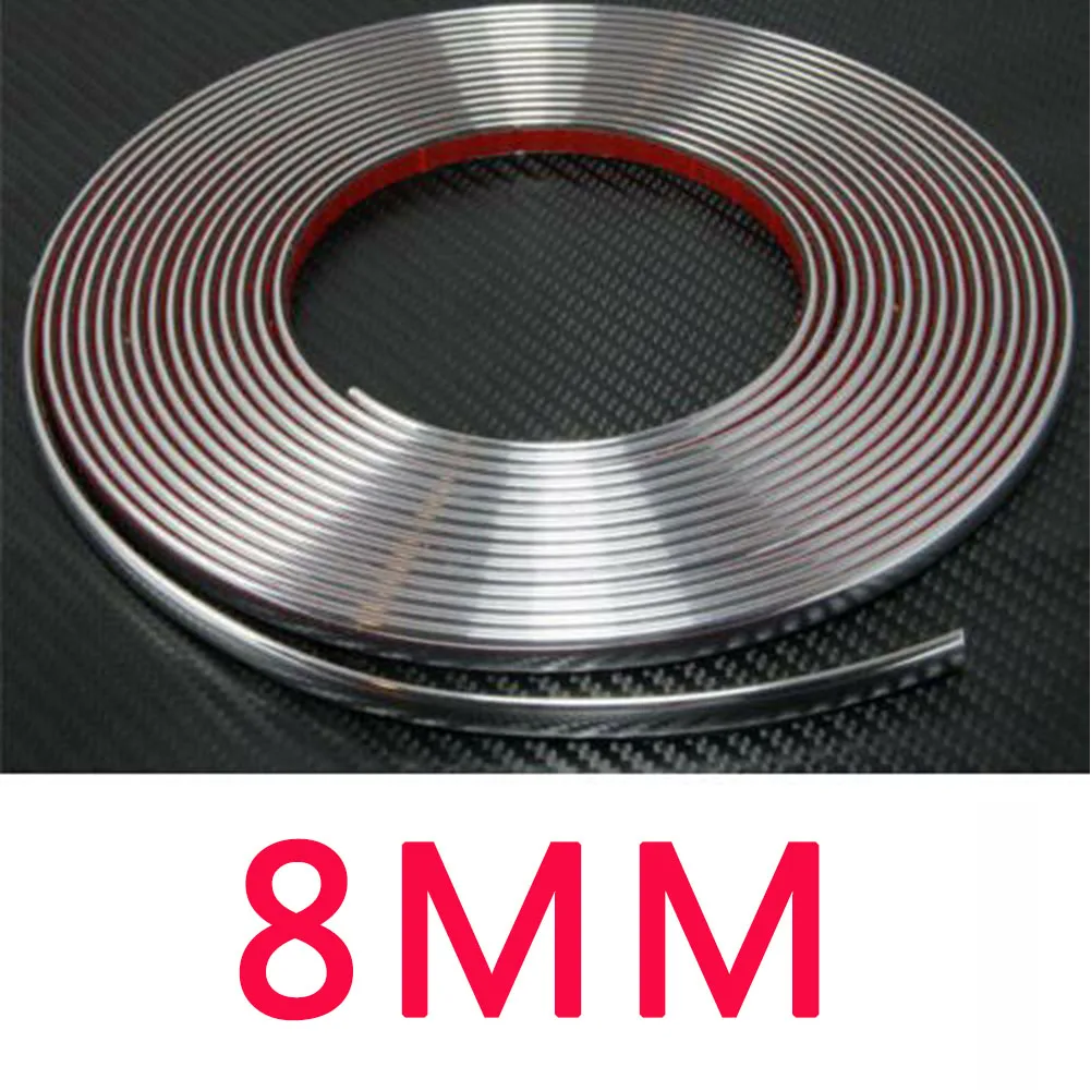 

Mouldings Decoration Strip Car decoration strip Exterior Soft PVC With Chrome Polished 1 Set Silver Trim Decor