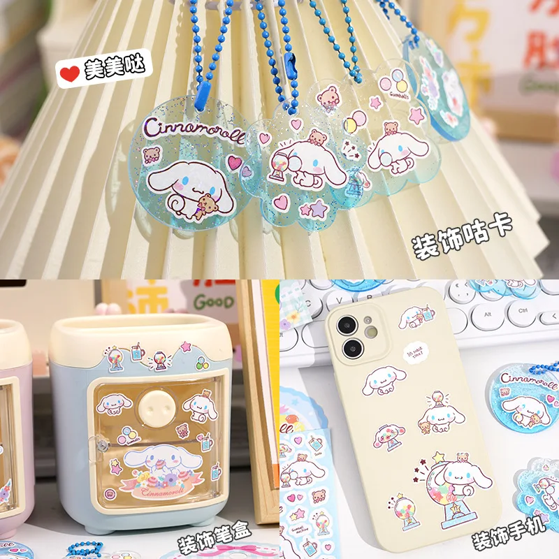 24pcs/lot Sanrio Kuromi Melody PVC Stickers Kawaii Cinnamoroll Scrapbooking DIY Diary Decorative Sticker Album Stick Label