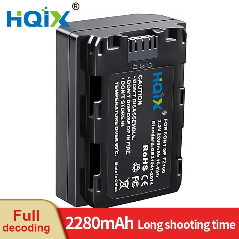 HQIX for Sony A9 A9Ⅱ ILME-FX30B ZV-E10 Mark II / ZV-E10 2 Camera NP-FZ100 Dual Charger Battery