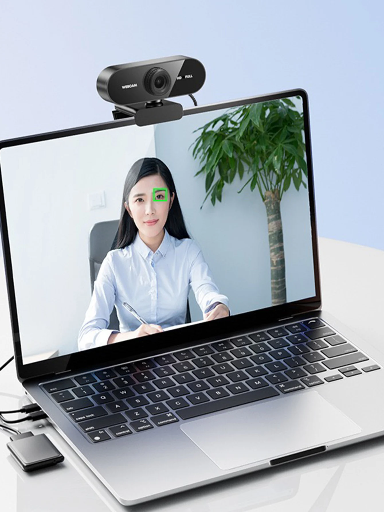 Webcam USB Profissional 1080P HD (com Microfone Integrado), Adequada para Laptops e Computadores de Mesa