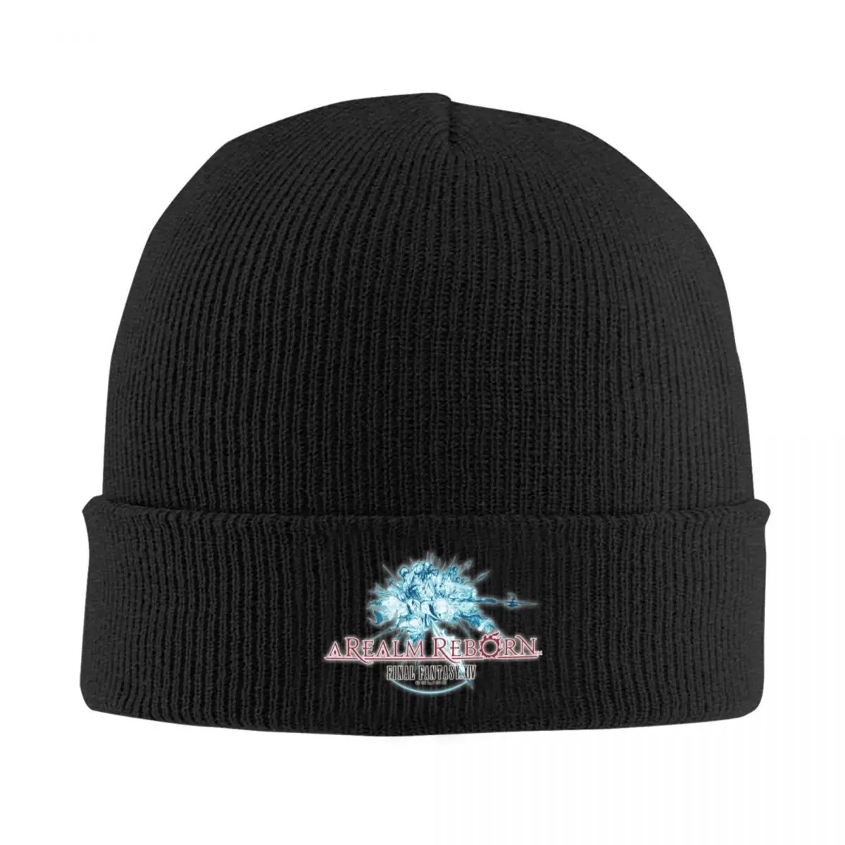 Final Fantasy Video Game XIV Logo Knitted Caps Women's Men's Skullies Beanies Autumn Winter Hat Hip Hop Cap