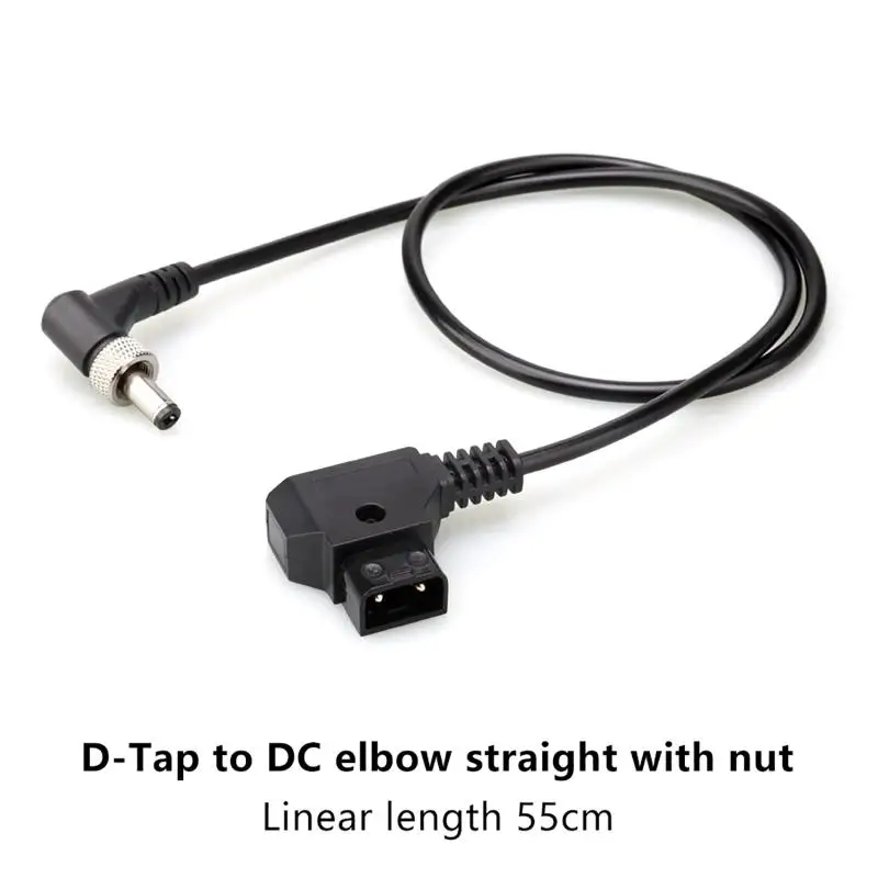 D-Tap To Locking DC2.1mm DC2.5mm Monitors Power Cable Right Angle Cable Suitable For Atomos Video Assists Monitors