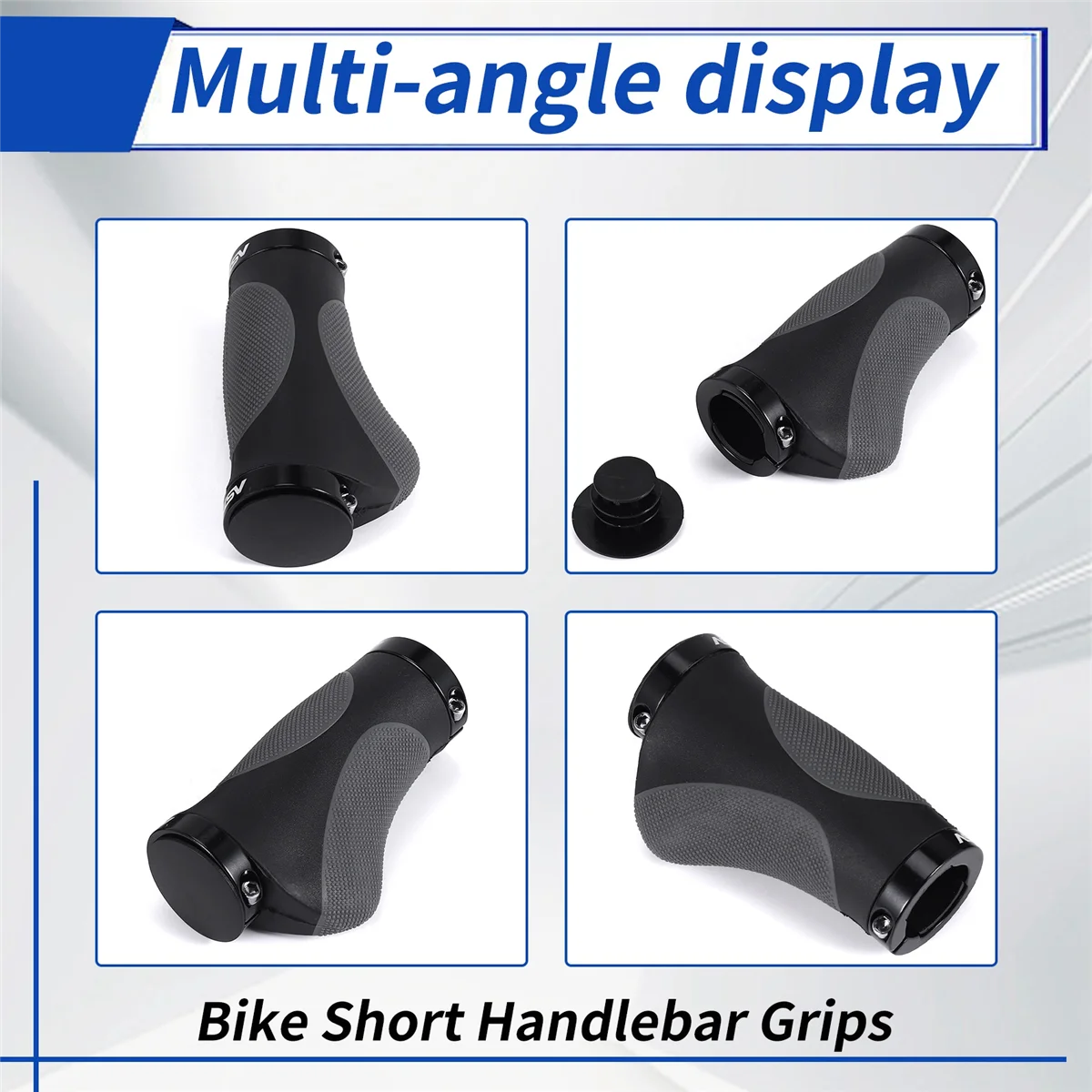 Abertos ergonômicos para guidão de bicicleta, ergonômicos, 22.2mm, curtos, para mtb, bmx, imperdível