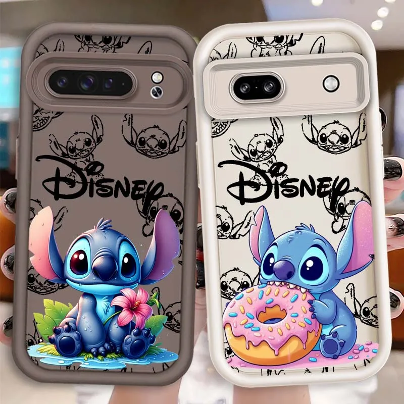 

Disney Stitch Cute For Google Pixel 9 8A 8 7 7A Pro XL 5G Eye Ladder Soft TPU Shockproof Cover Phone Case