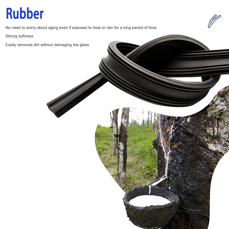 Car Wiper Universal U-type Soft Rubber Wiper HD Quiet Durable Front Windscreen Automotive Wiper 14\