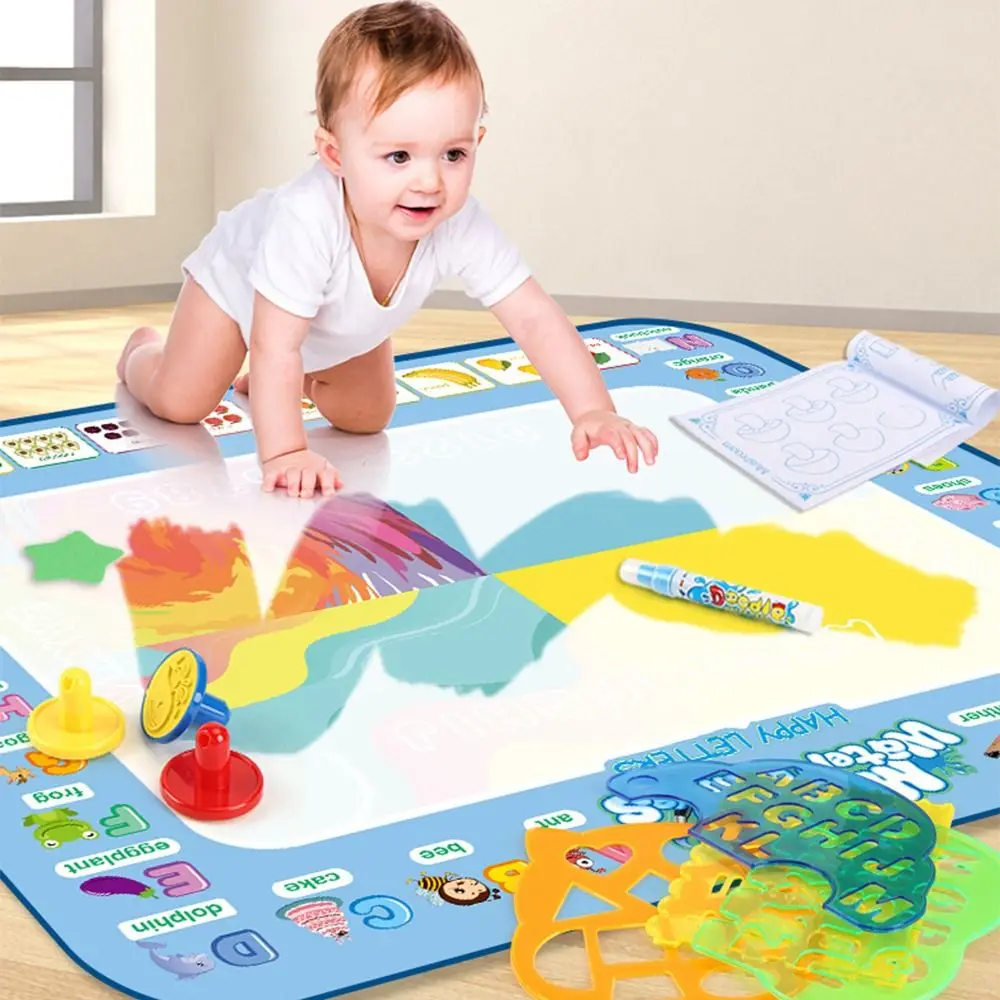 Super Size Magic Water Canvas Repeated Graffiti Reusable Water Painting Blanket Durable Kids Age 3-8 Educational Toys