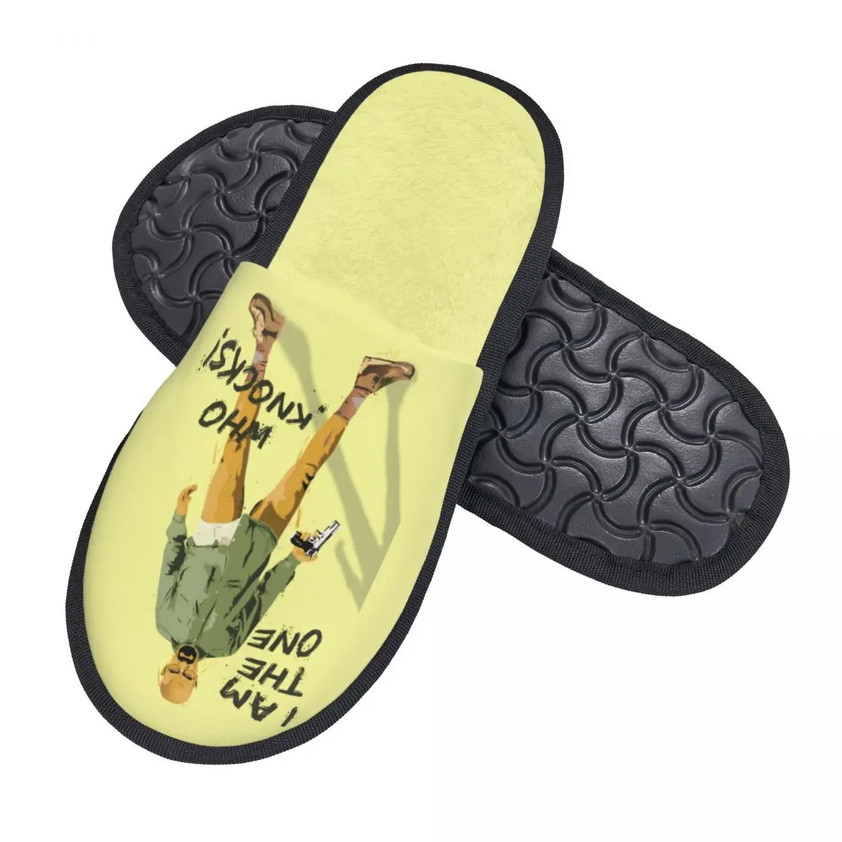 Custom Print Women I Am The One Who Knocks House Slippers Soft Warm Breaking Bad Memory Foam Fluffy Slipper Indoor Outdoor Shoes