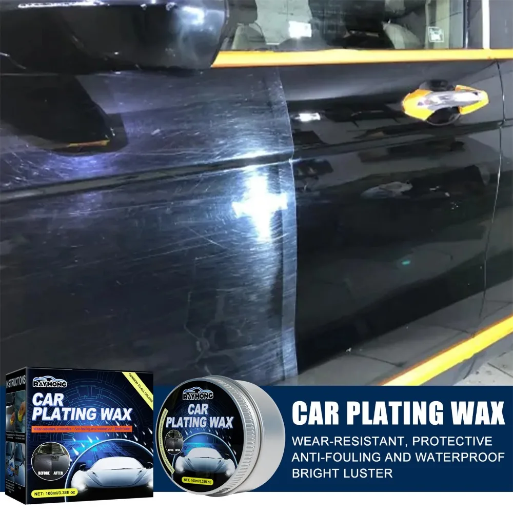 مجموعة طلاء كريستال شمع السيارة - تلميع معطف علوي سريع للحماية واللمعان الصلب بدون ماء