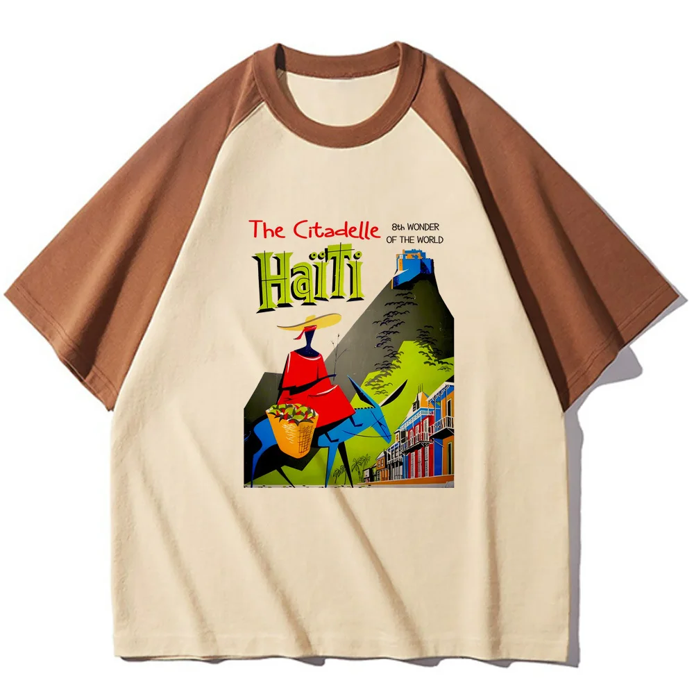 Haiti tshirt women graphic Tee girl y2k clothing