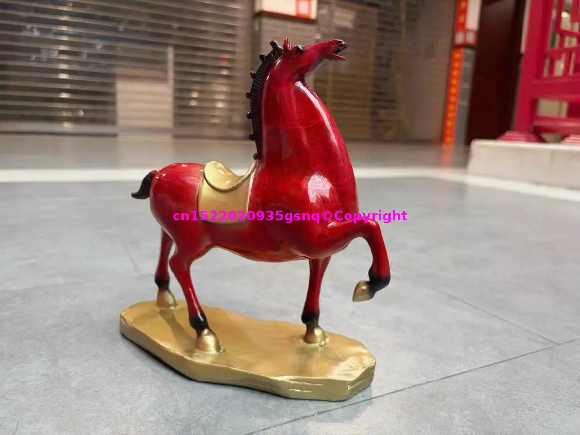 2026 Foreign Business Gift Ancient Tang Dynasty design auspicious prosperous bronze copper horse luck ornament success wealth
