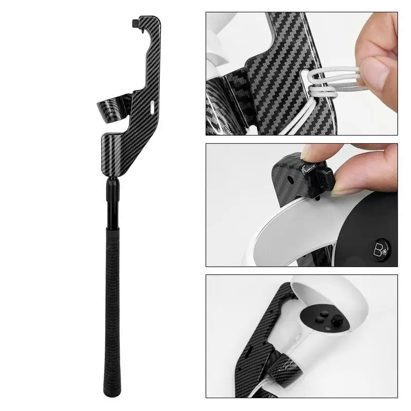 VR Golf Club Adapter ForOculusQuest2 Controllers Golf Club Attachment Retractable Grips Stick Handle ForOculusQuest2 Accessories