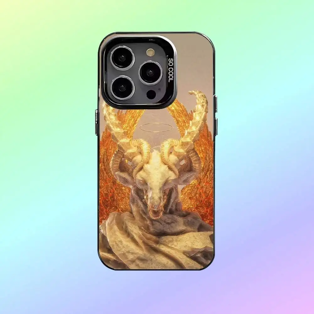 Custodia per telefono Billelis art per iPhone17,16,15,14,13,12,11 Plus,Pro Max Custodia per telefono color argento