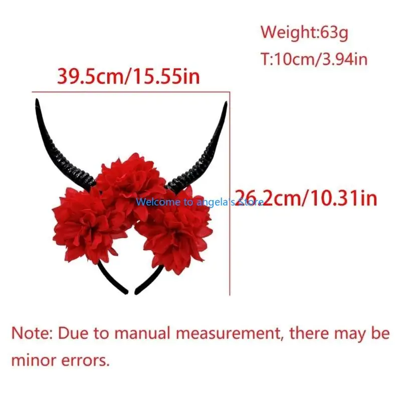 X4YC Comfortable Resin Antelope Horn Hairband For Adults Kids Costume Role Play Props