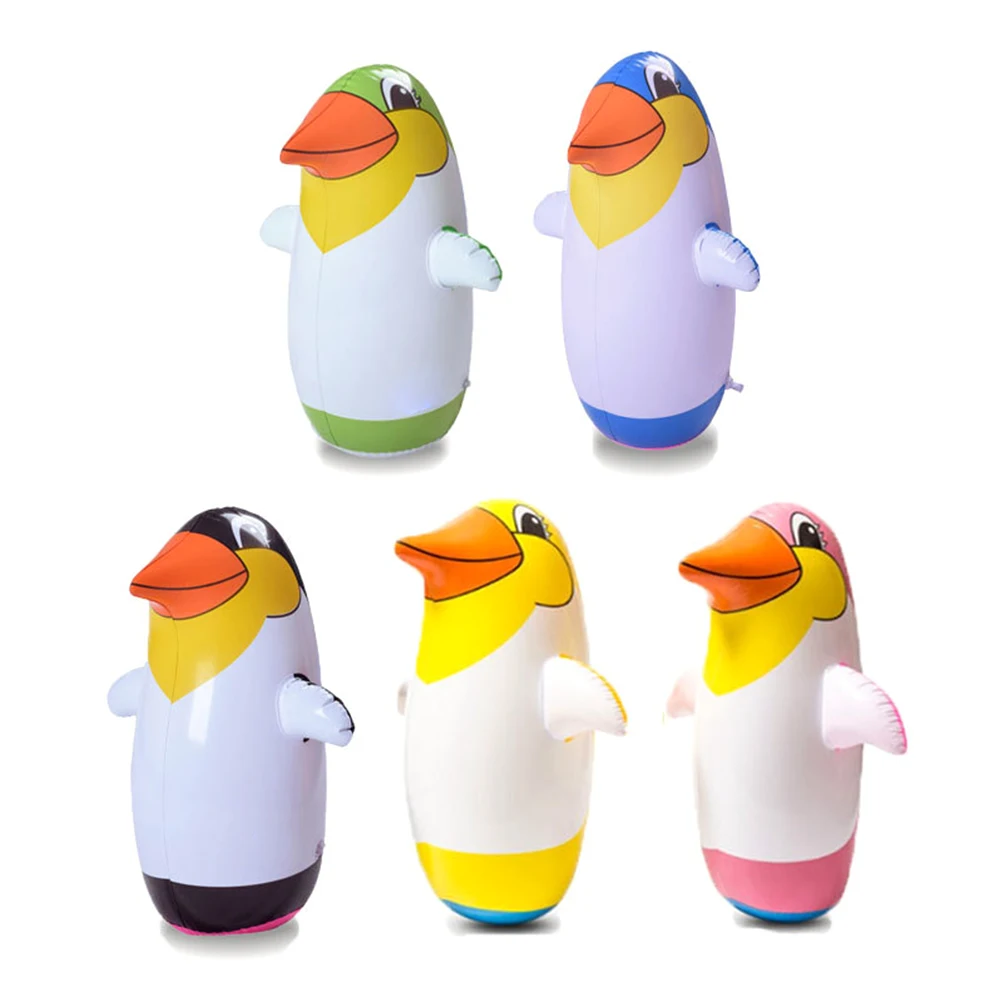 ZK30 PVC Brinquedo Inflável Dos Desenhos Animados Pinguim Copo para Crianças Presentes Piscina Praia