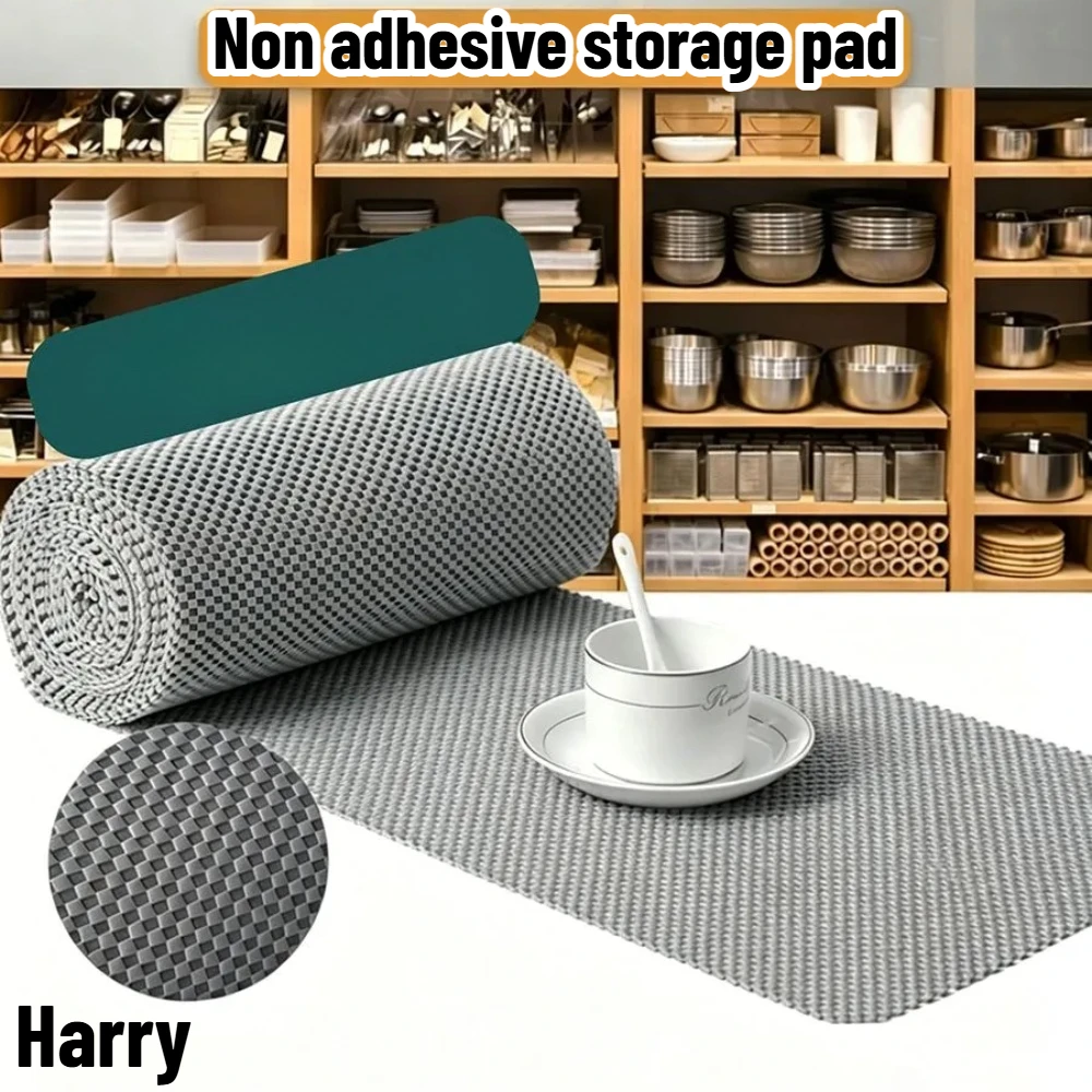 Non Adhesive Storage Pad Anti Slip Shelf Pad Oil and Moisture Resistant Drawer Protection Pad Can Cut Kitchen Shoe Rack