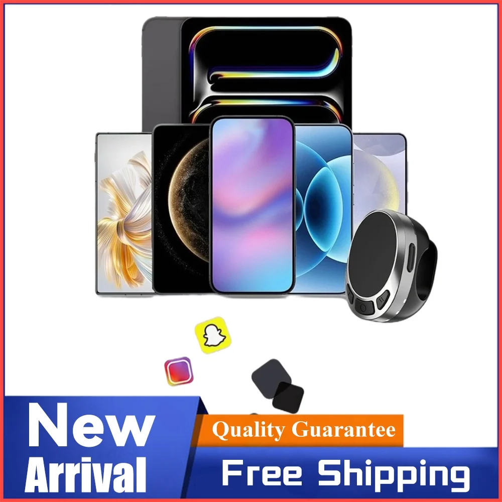 Bluetooth-compatible 5.3 Finger Ring Mouse Wireless Page Turner Phone Scrolling Ring Remote Control for Android &