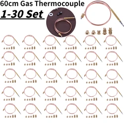 1-30Set 60cm Thermocouple Gas Valve Boiler Temperature Sensor Thermometer Probe Hot Water Gas Valve Induction Line Tool Set