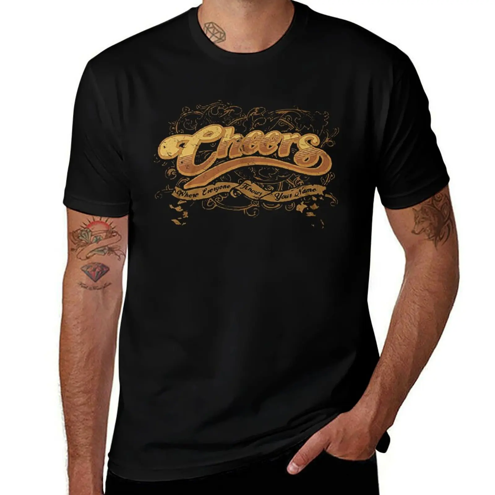 

Cheers For Fans T-Shirt black cotton t-shirt plain for man package t shirts for man cotton T-Shirt