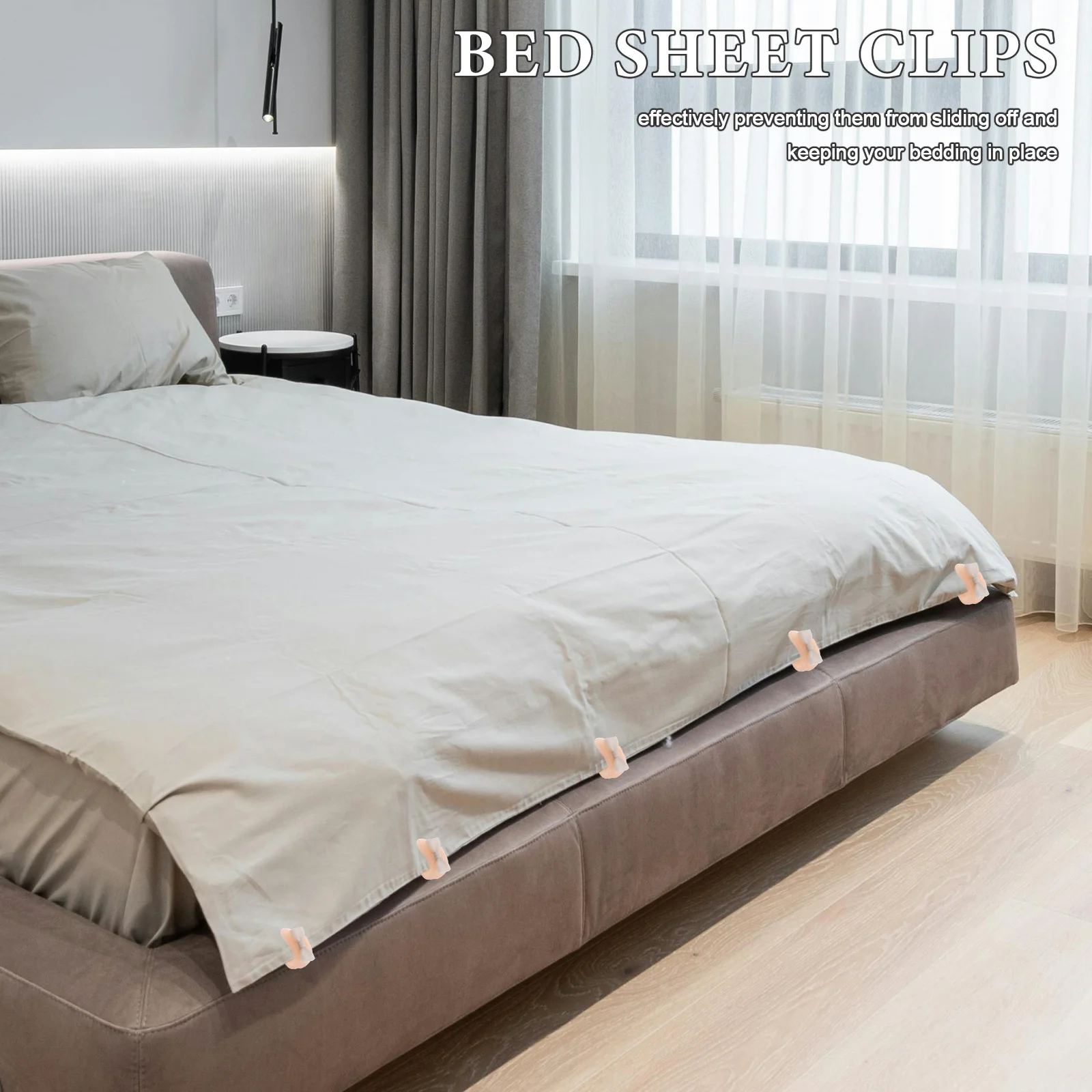 

20Pcs Bed Sheet Clips Non-Slip Bedding Quilt Cover Fixator Sheet Fasteners Household Bed Fixer Prevent Slipping