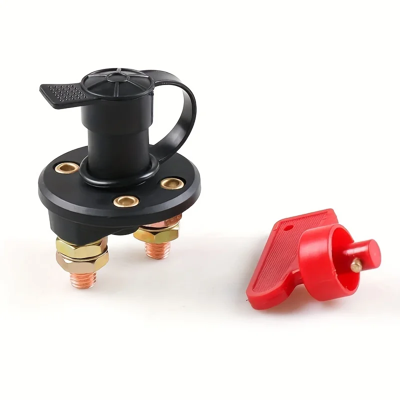 300A High-Current Copper Disconnect Isolator - Car Battery Switch with Easy Installation 12V-24V Removable Key for Enhance