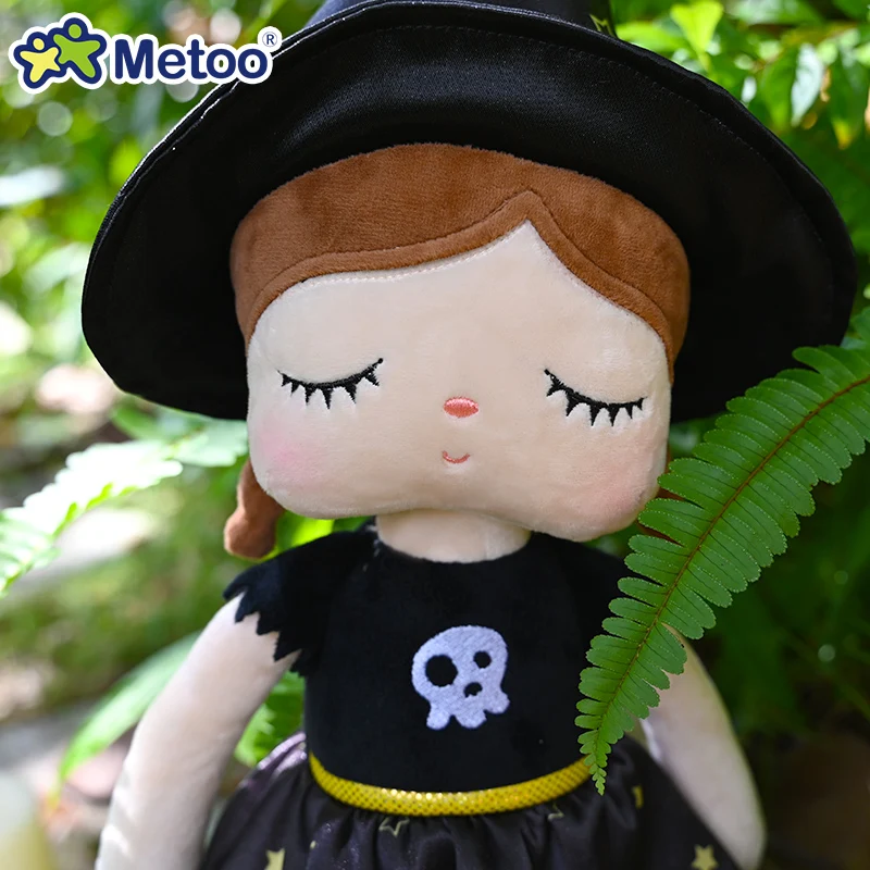 Halloween Decoration Black Magic Witch Plush Toy Soft Stuffed Dolls For Kids Girls Boneca Metoo Original