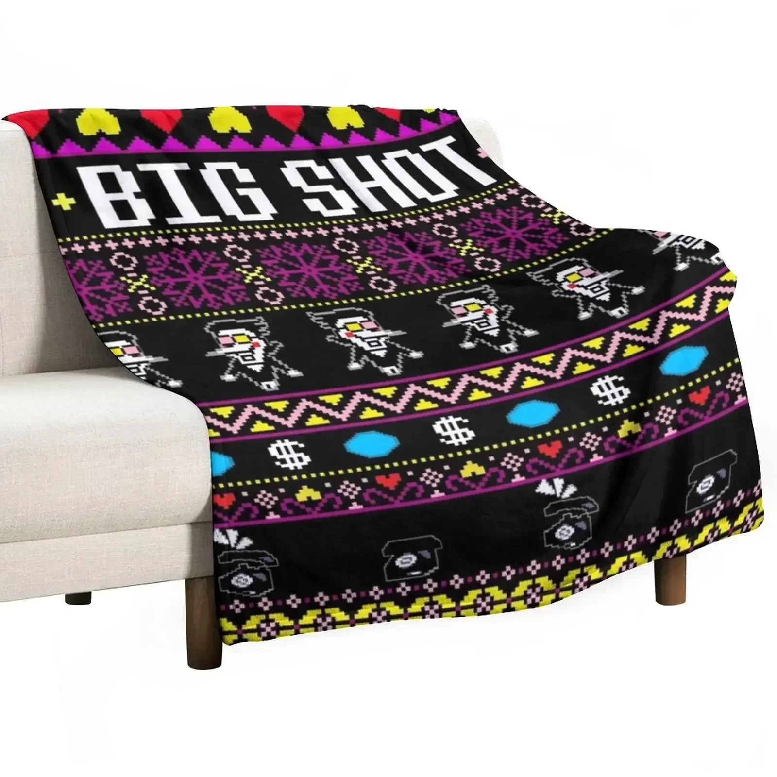 Spamton's BIG SHOT Kromer Krismas Throw Blanket funny gift Luxury St Blankets