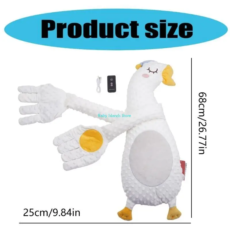 K92D وسادة مهدئة للوقاية من الدهشة لحديثي الولادة، لعبة دمية على شكل حيوان كرتوني جميل لحديثي الولادة من أجل نوم مريح #6