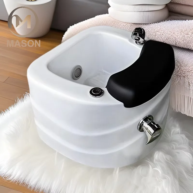 Salon Use Deep Acrylic Bowl Whirlpool Function Hair Spa Tub Professional Luxury Pedicure Chair for Nail Spa Manicure Massage