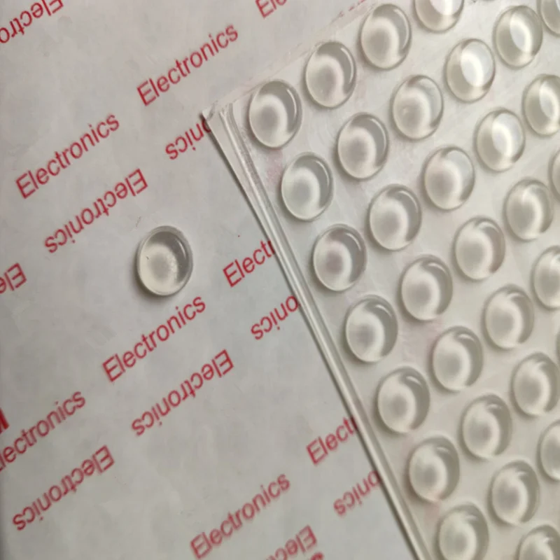 100PCS 10mm x 4mm clear anti slip silicone rubber plastic bumper damper shock absorber self-adhesive silicone feet pads