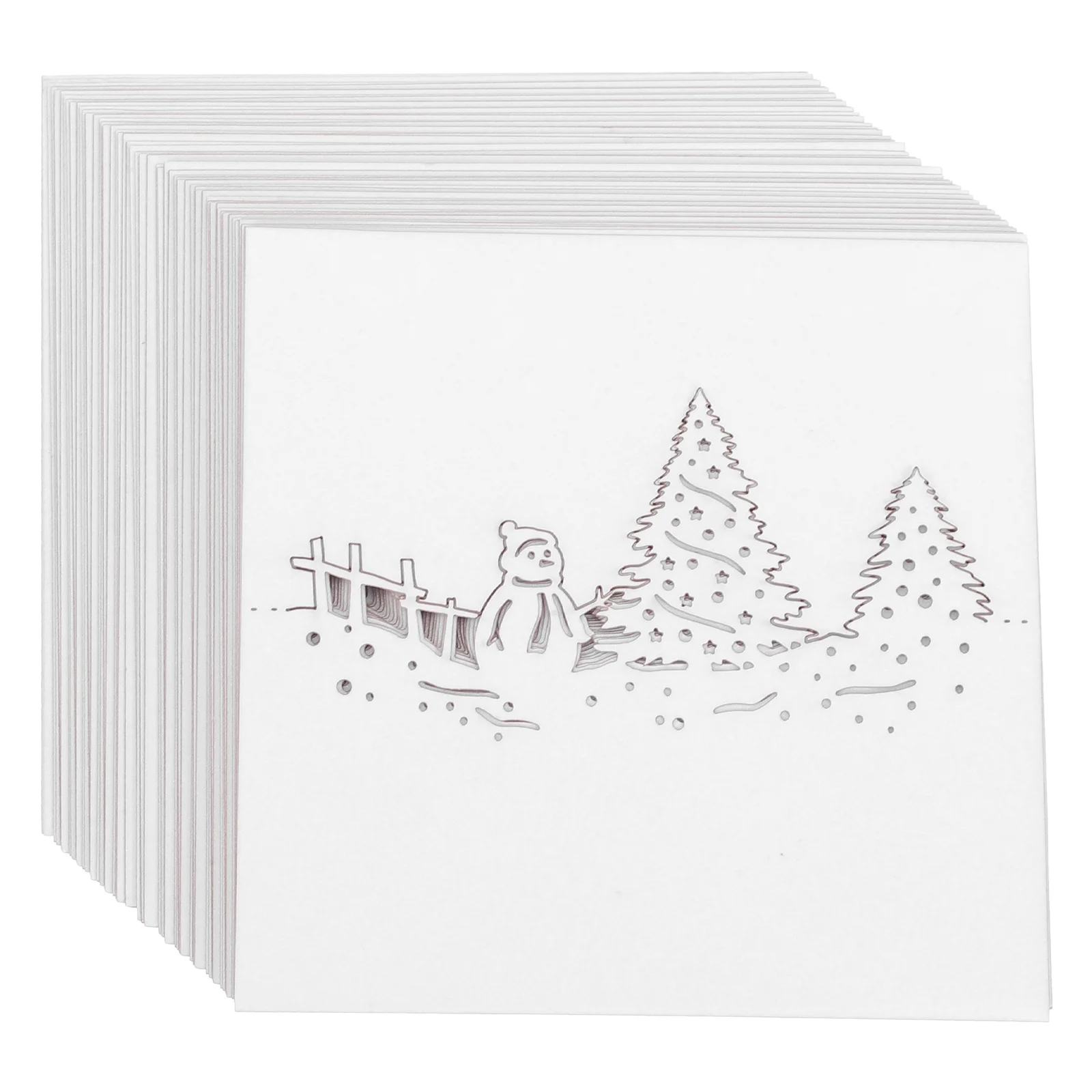 

50Pcs Snowman Christmas Table Place Cards Classic Cutout Design Holiday Party Name Tags Winter Dinner Seating Cards