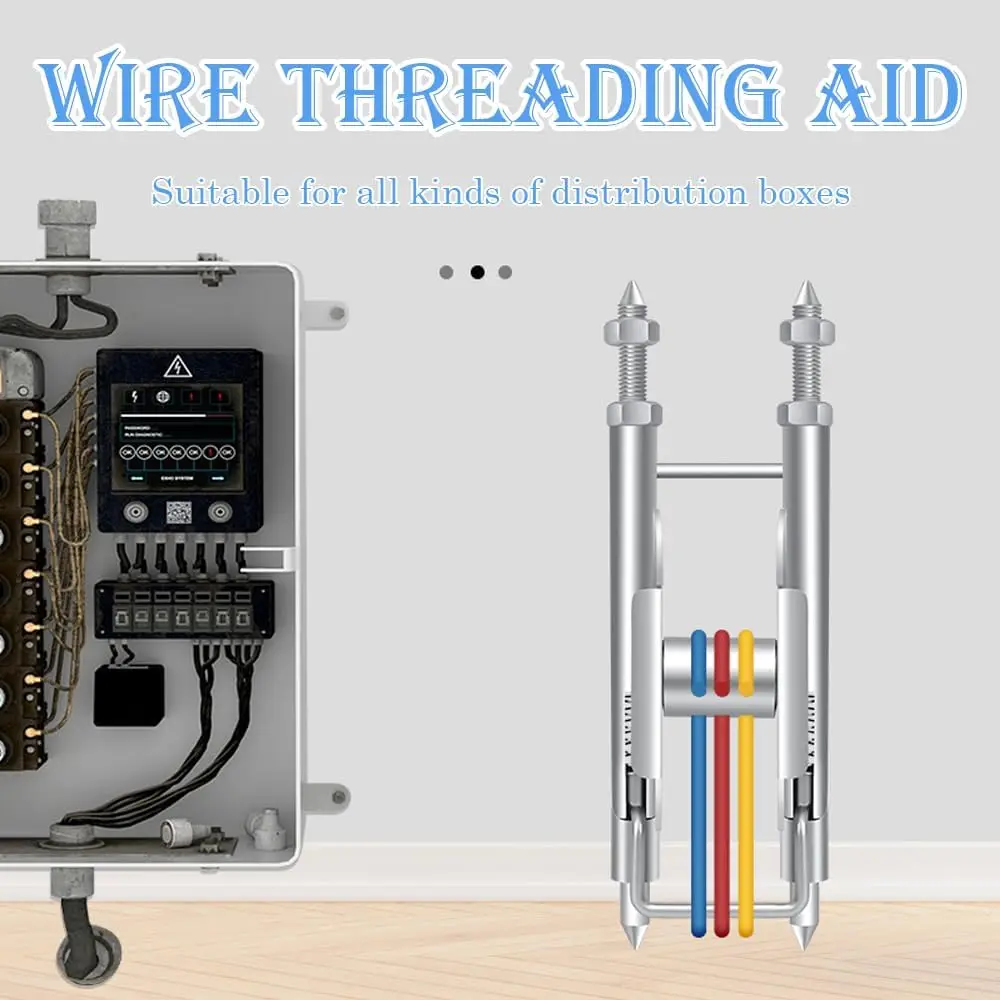 Wire Threading Aid, Cable Threading Aid with Anti-Slip Sawtooth, Universal Flexible Pulley Wire Threading Aid Tool