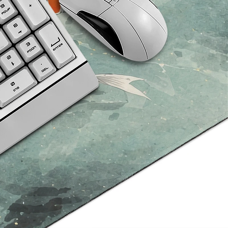 Mouse Pad Gaming Watercolor Lotus Koi Pond printon demand Large New Mousepad XXL keyboard pad Carpet Soft Office Mice Pad