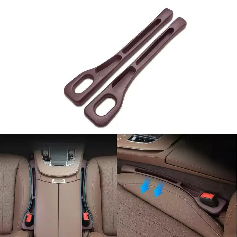2Pcs Universal Car Seat Gap Filler Strip Flexible Anti-Drop Seat Side Gap Plug Stop Phone Key Fall Out Auto Interior Accessories