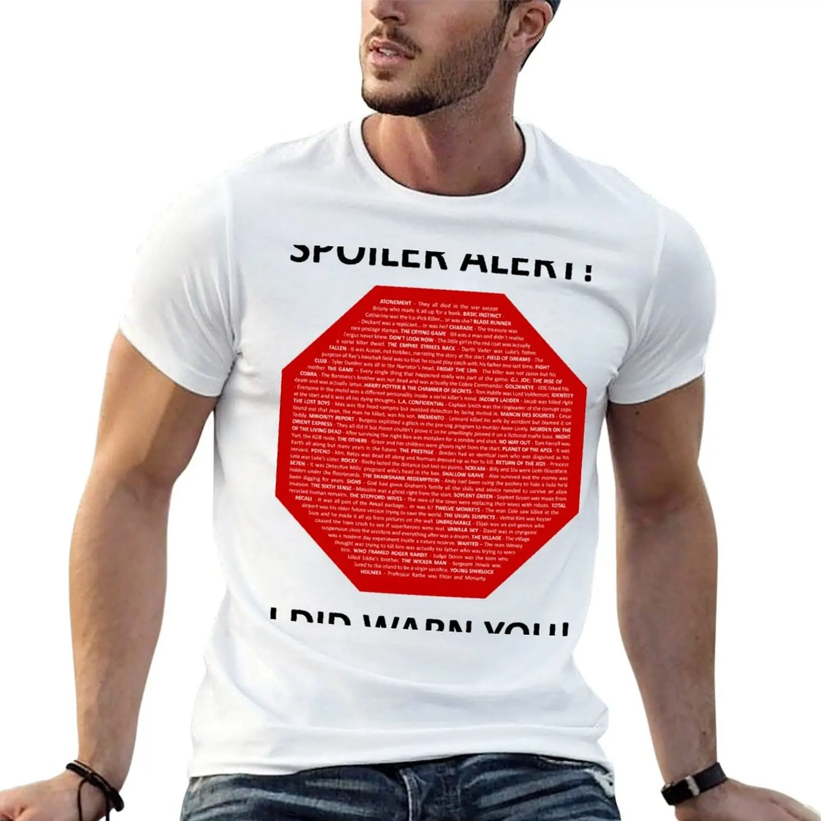 Spoiler Alert! T-Shirt man t shirts high quality luxury brand t shirts for man cotton funny cotton t shirts man 100% T-shirt