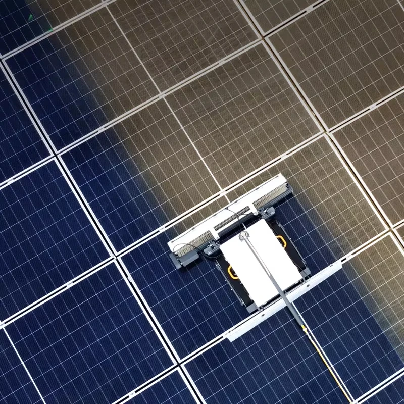 Solar Panel Cleaning Robot with Automatic Pressure Washer 1200mm Cleaning Width 2200-2600m/h Efficiency For Solar Power Station