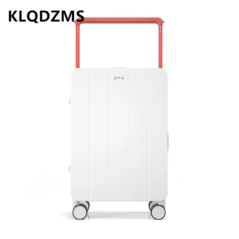 KLQDZMS ABS + PC bagasi 20 "22" wanita Boarding Case 24 "26 pria kapasitas besar troli Case perjalanan esensial kabin koper