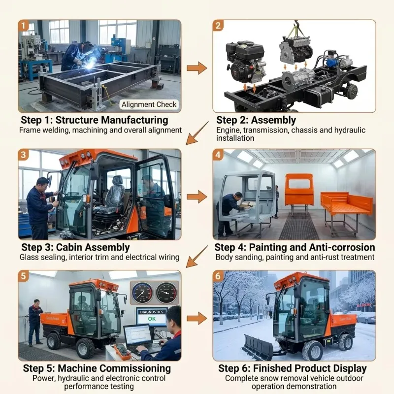 4WD 25HP Rato Engine Snow Blower 1400mm Sweeper 1500mm Plow 3-in-1 Ride-on Snow Remover with Vacuum Snow Tires