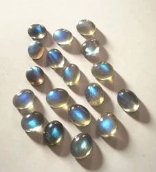 2pcs/pack Firey Labradorite Cabochon Oval 8x10mm,Natural Gemstone Cabochon,Calibrated Loose Gems,DIY Jewelry Making