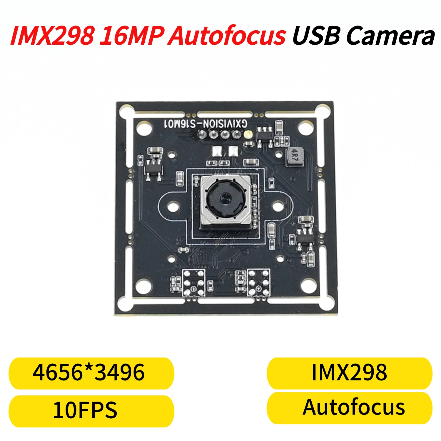 

IMX298 16MP Autofocus USB Camera Module,16 Megapixel AF Webcam HD，4656x3496 10FPS,Plug And Play For Android Linux Windows