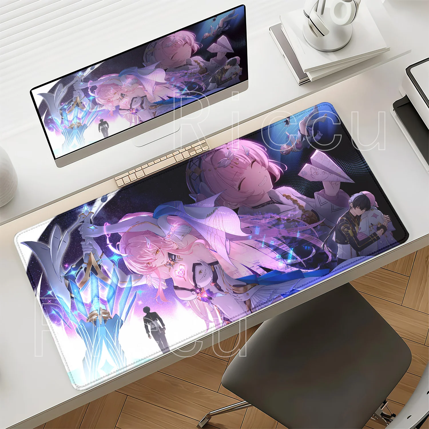 HD Printing Aemeath Wuthering Waves Mouse Pad Laptop Anime Gaming Keyboard Rug Large Desk Mat PC Cabinet Non-slip Base Mousepad